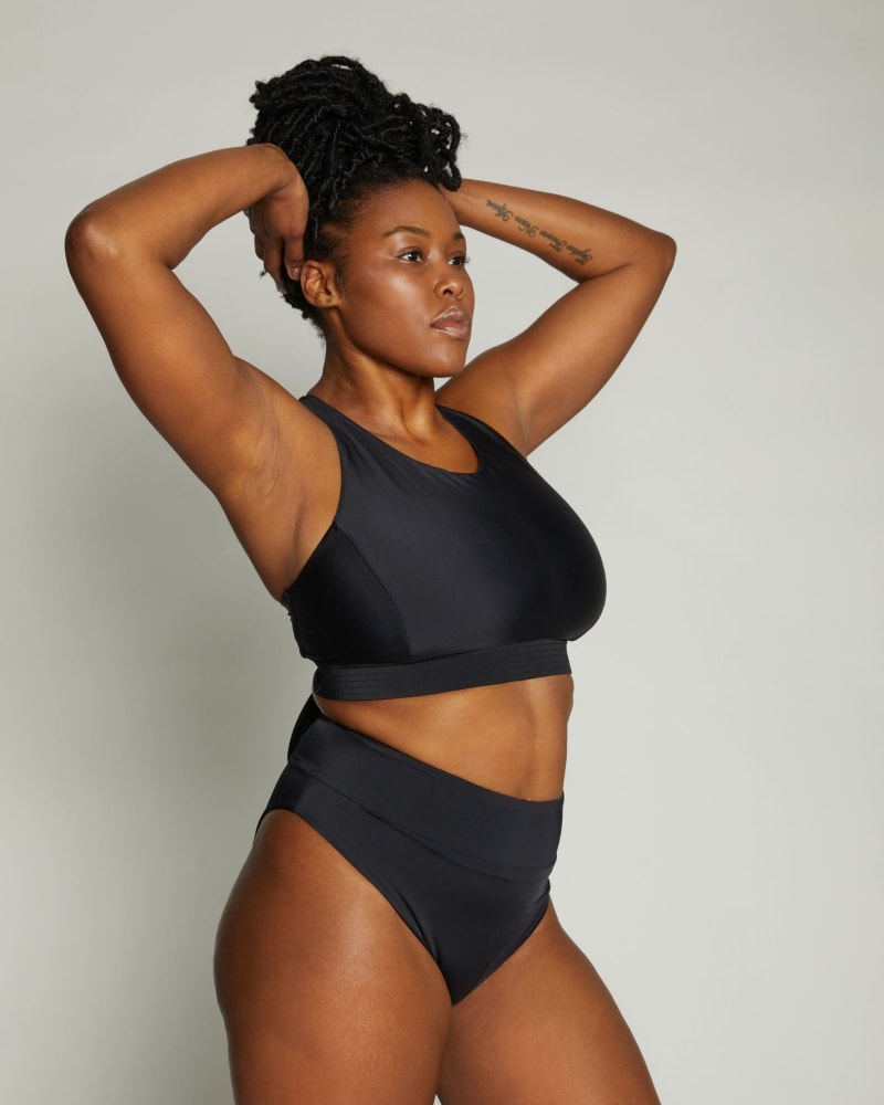 Black high neck bikini clearance